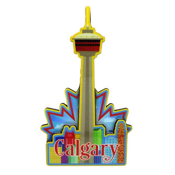 Postcard Souvenirs Calgary Tower Magnet