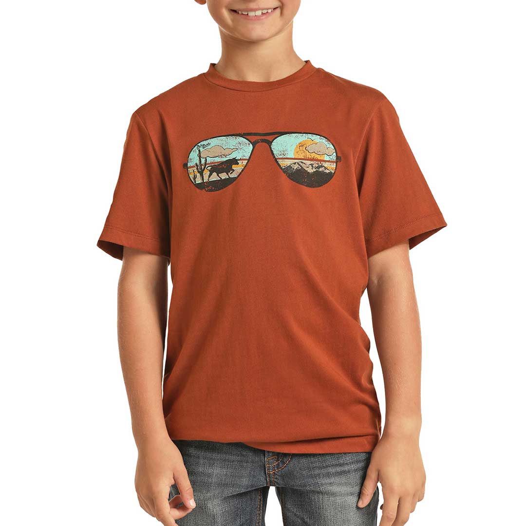 Rock & Roll Cowboy Boy's Shades Graphic T-Shirt