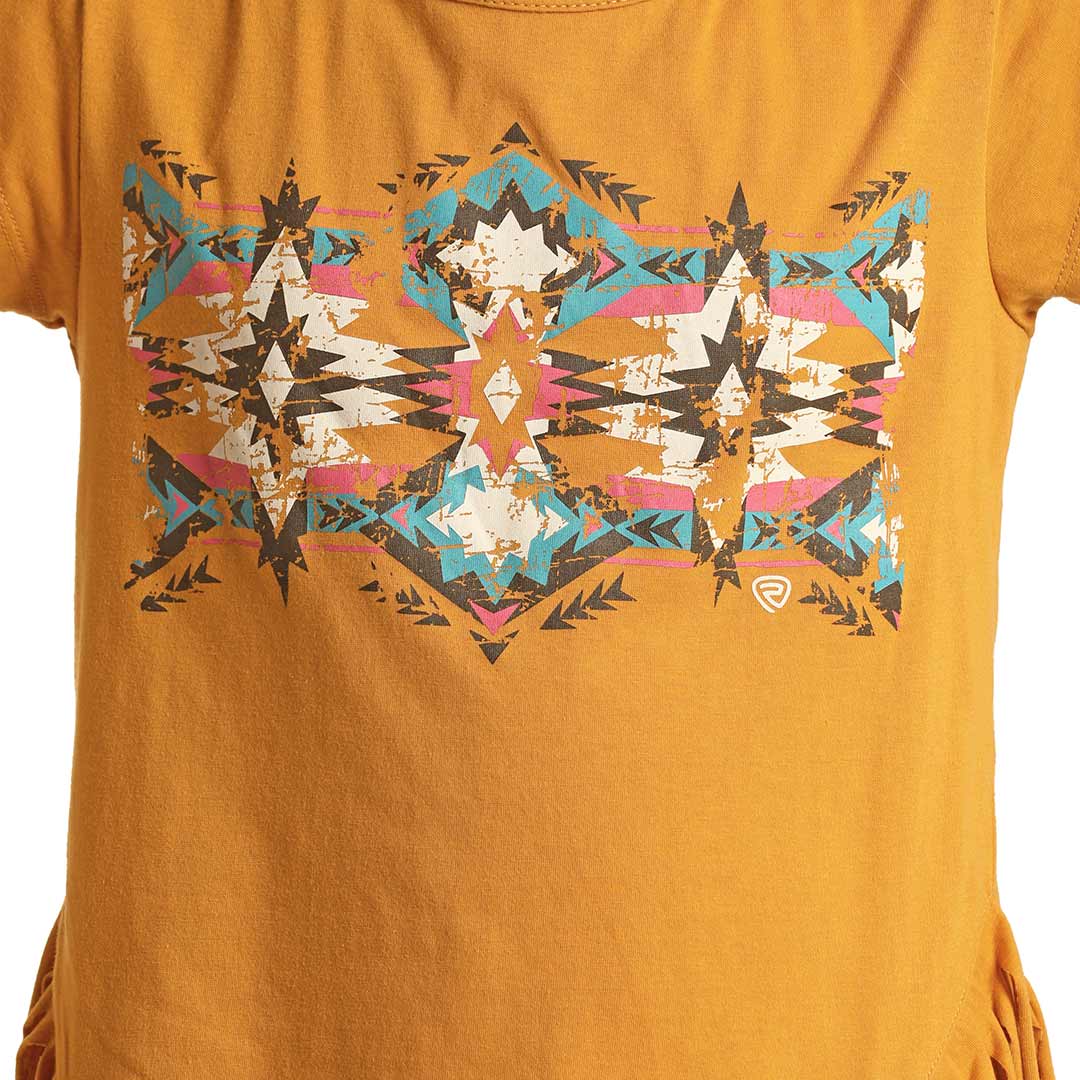 Rock & Roll Cowgirl Girls' Aztec Graphic Tank Top