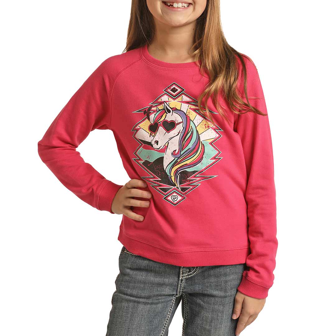 Rock & Roll Cowgirl Girls' Horse Graphic T-Shirt