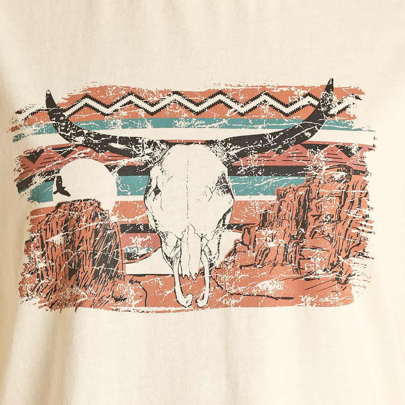Rock & Roll Cowgirl Women's Desert Steer Graphic T-Shirt