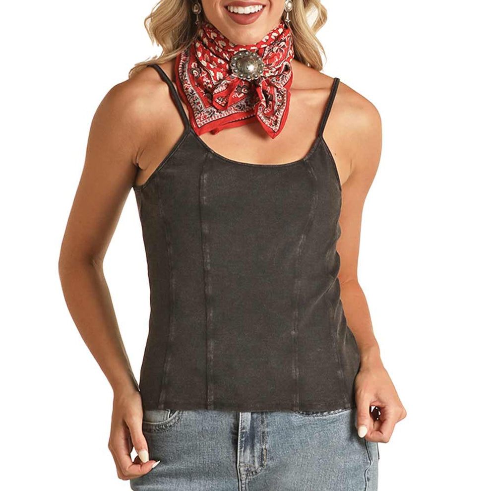 Rock & Roll Cowgirl Women's Exposed Seam Tank Top