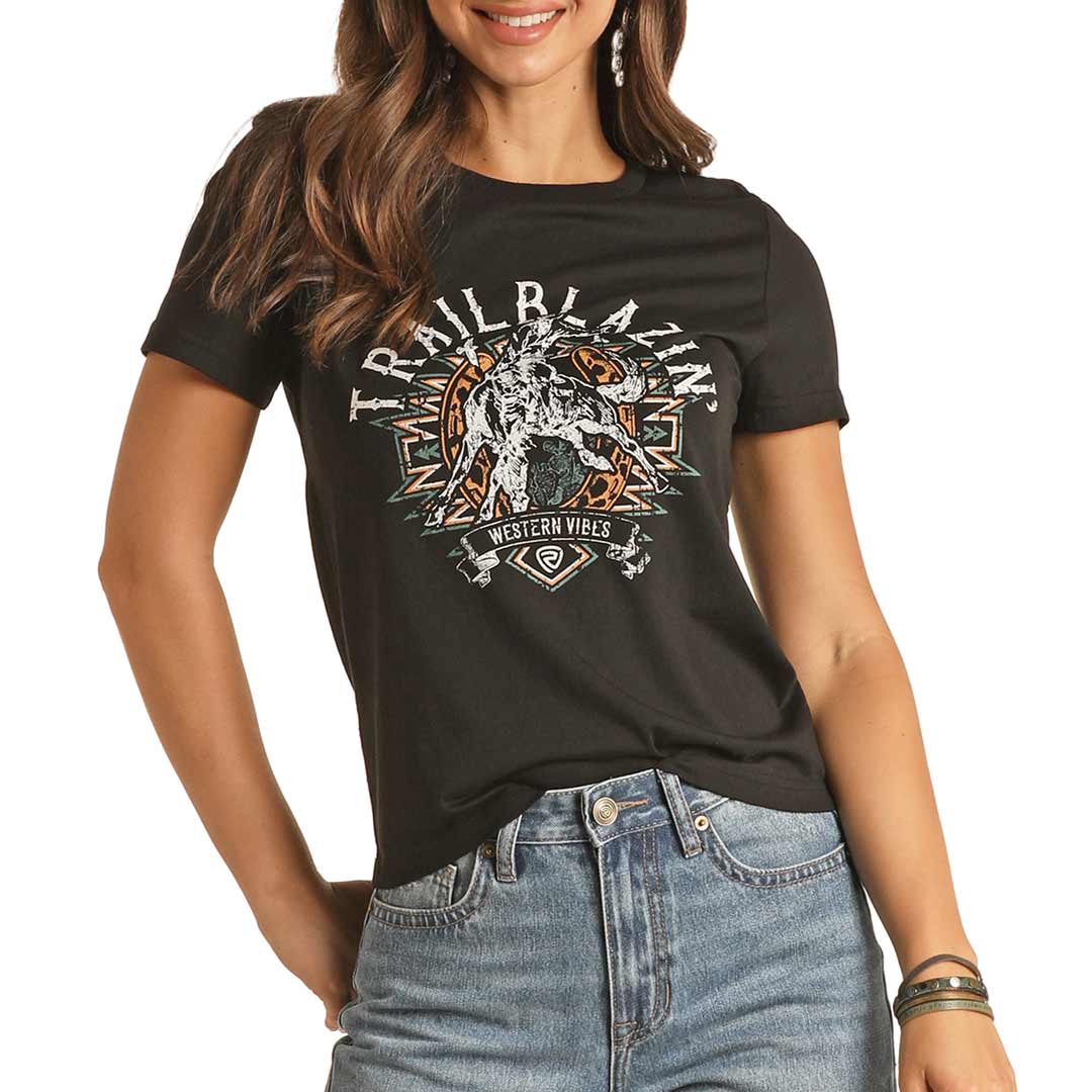 Rock & Roll Cowgirl Women's Trail Blazin Graphic T-Shirt