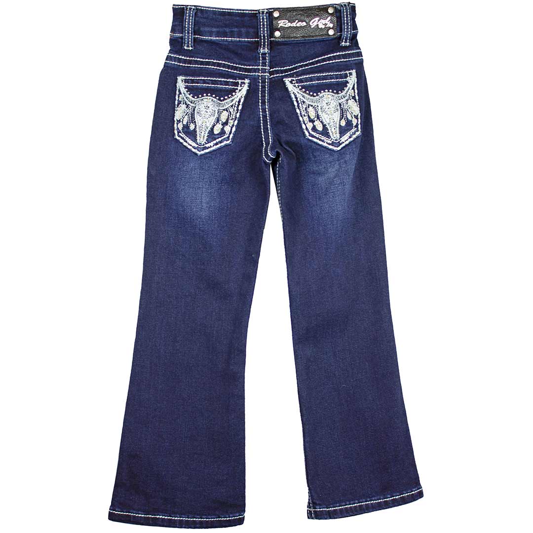 Rodeo Girl Girls' Steer Head Bootcut Jeans