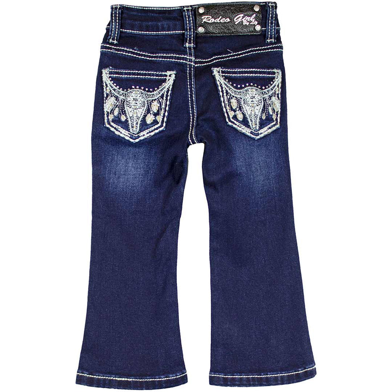 Rodeo Girl Toddler Girls' Steer Head Bootcut Jeans