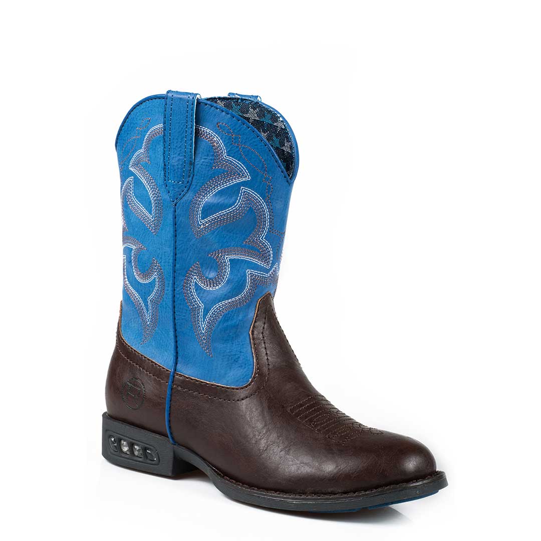 Roper Boy's Lighting Round Toe Light Up Cowboy Boots
