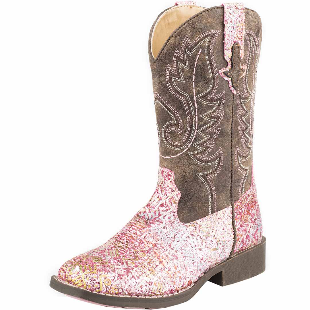 Roper Girl's Azteka Glitter Cowgirl Boots