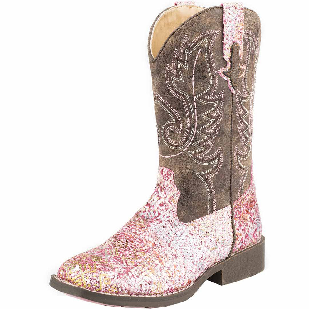 Roper Girl's Azteka Glitter Cowgirl Boots
