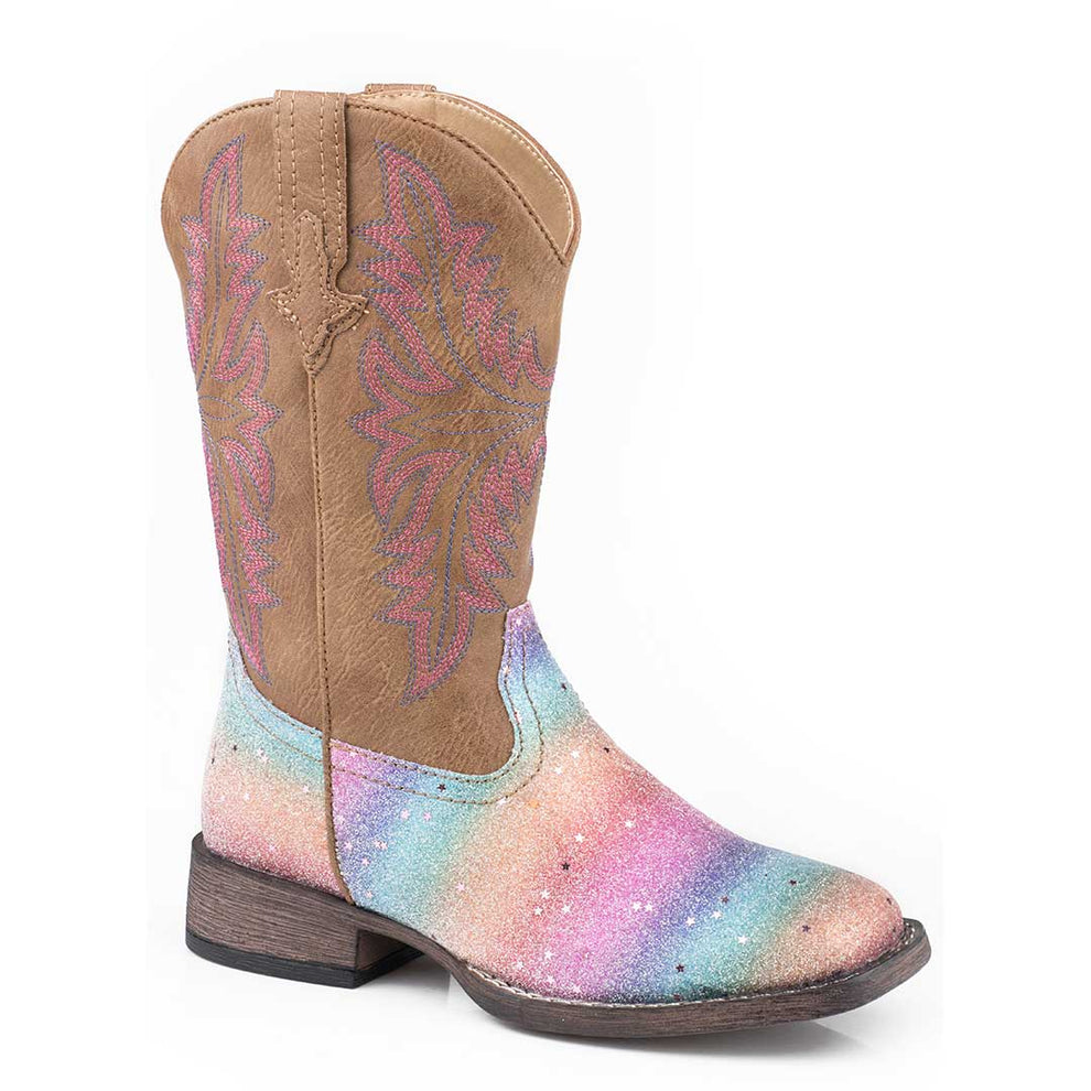 Roper Girl's Glitter Rainbow Cowgirl Boots