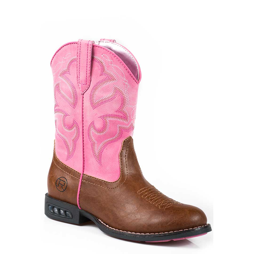 Roper Girl's Lighting Round Toe Light Up Cowgirl Boots