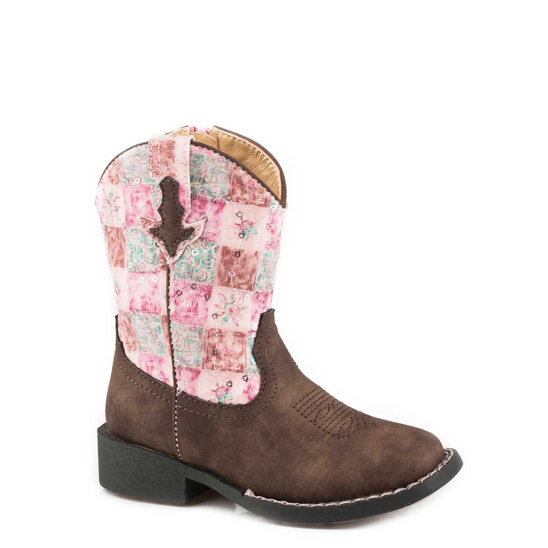 Roper Toddler Girl's Floral Shine Cowgirl Boots