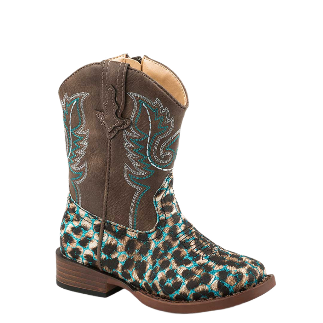 Roper Toddler Girl's Glitter Leopard Cowgirl Boots