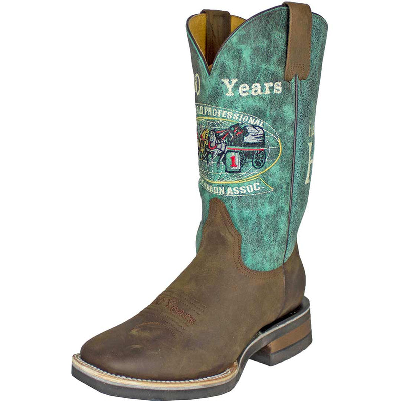 Roper Men's 100 Years of Chuckwagons Square Toe Cowboy Boots
