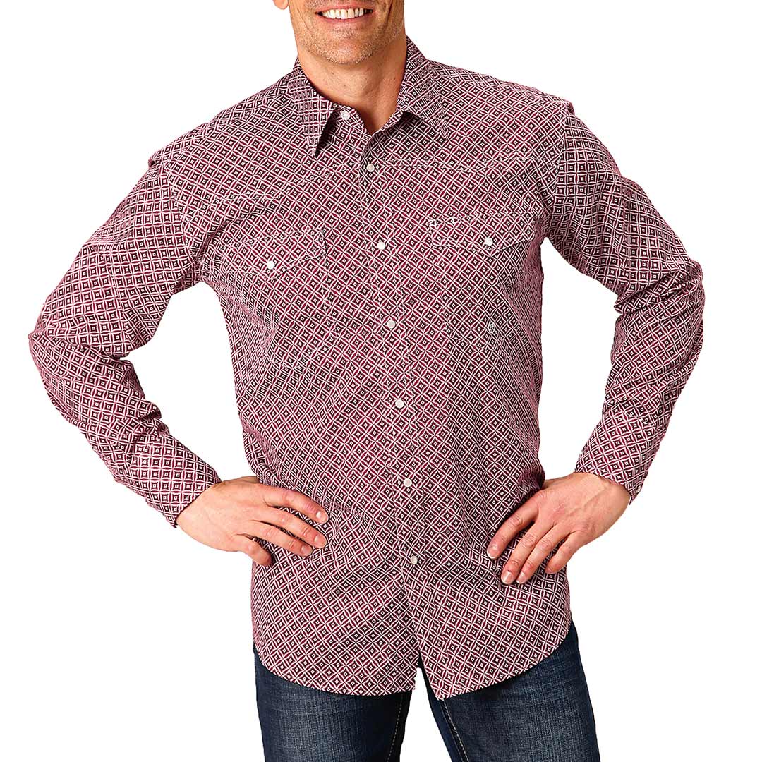Roper Men's Circle Print Snap Shirt
