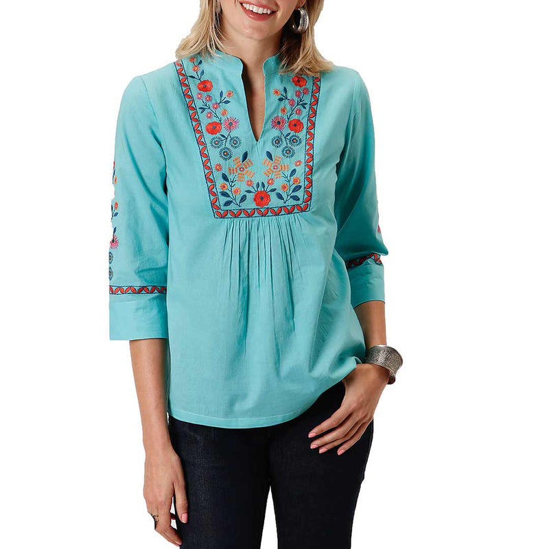 Roper Women's Embroidered Peasant Blouse