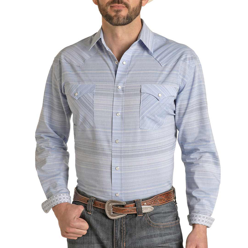 Rough Stock Men's Serape Stripe Snap Shirt