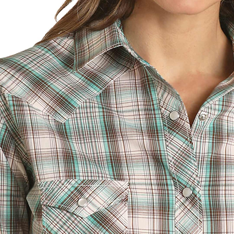Rough Stock Women's Plaid Snap Shirt