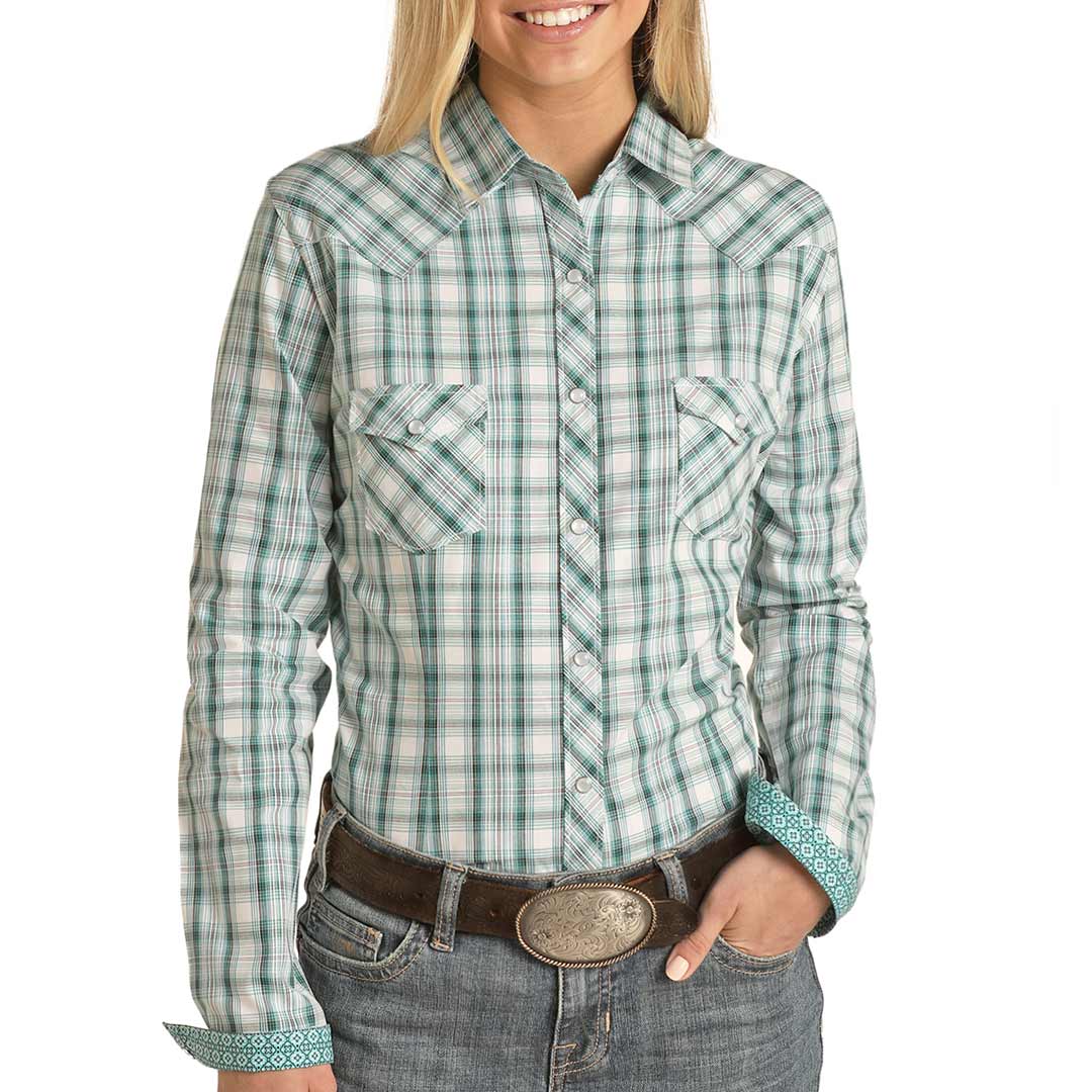 Rough Stock Women's Plaid Snap Shirt