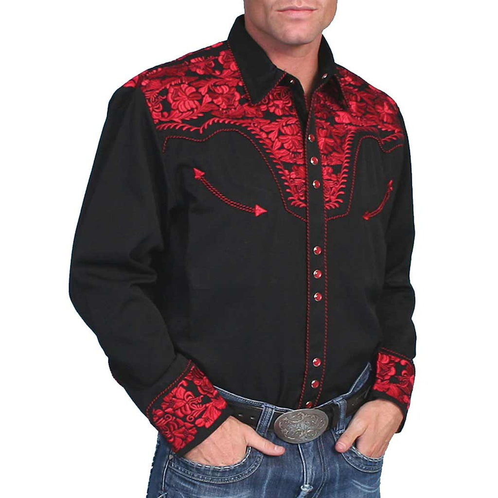 Scully Men's Floral Embroidered Dress Shirt | Lammle's