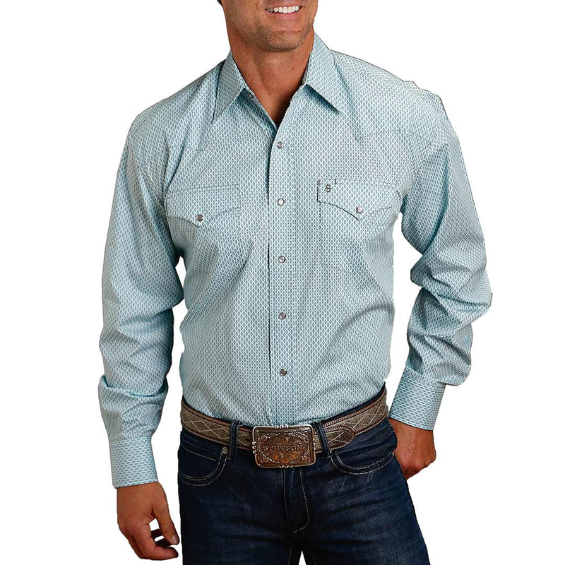 Stetson Men's Diamond Print Snap Shirt