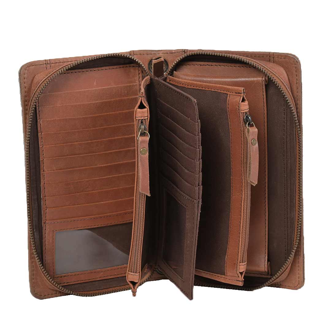 STS Ranchwear Cowhide Saddle Tramp Evie Organizer Wallet