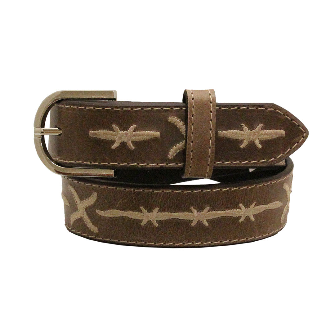 Twisted X Kid's Embroidered X  Distressed Leather Belt