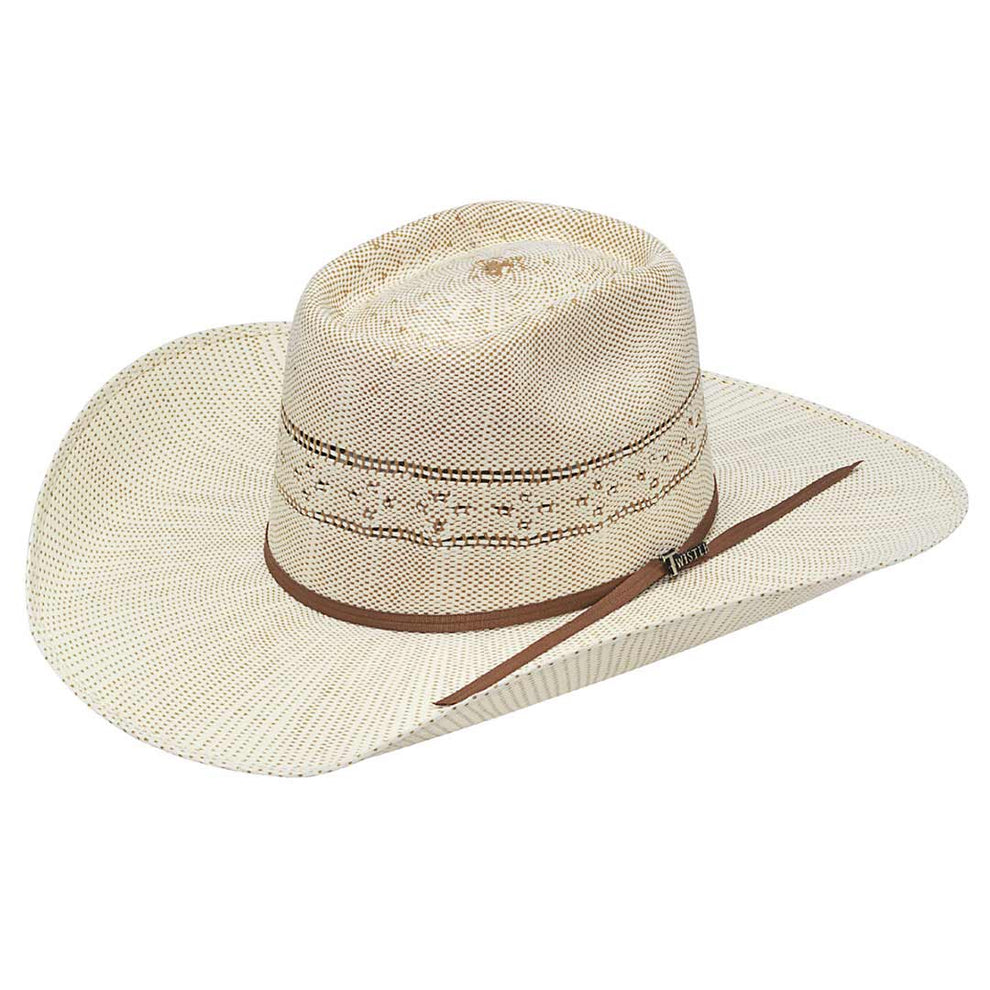 Twister Brick Top Bangora Straw Cowboy Hat