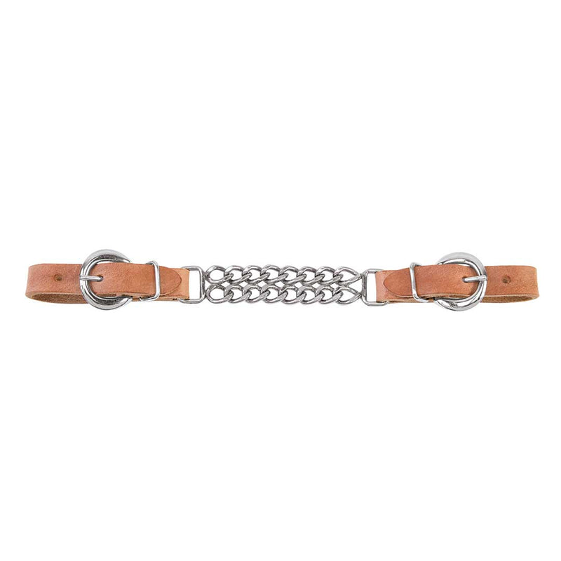 Weaver Harness Leather Double Flat Link Chain Curb Strap