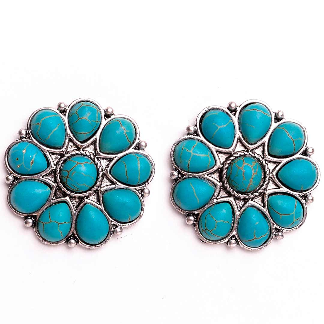 West & Co Jewelry Turquoise Blossom Earrings