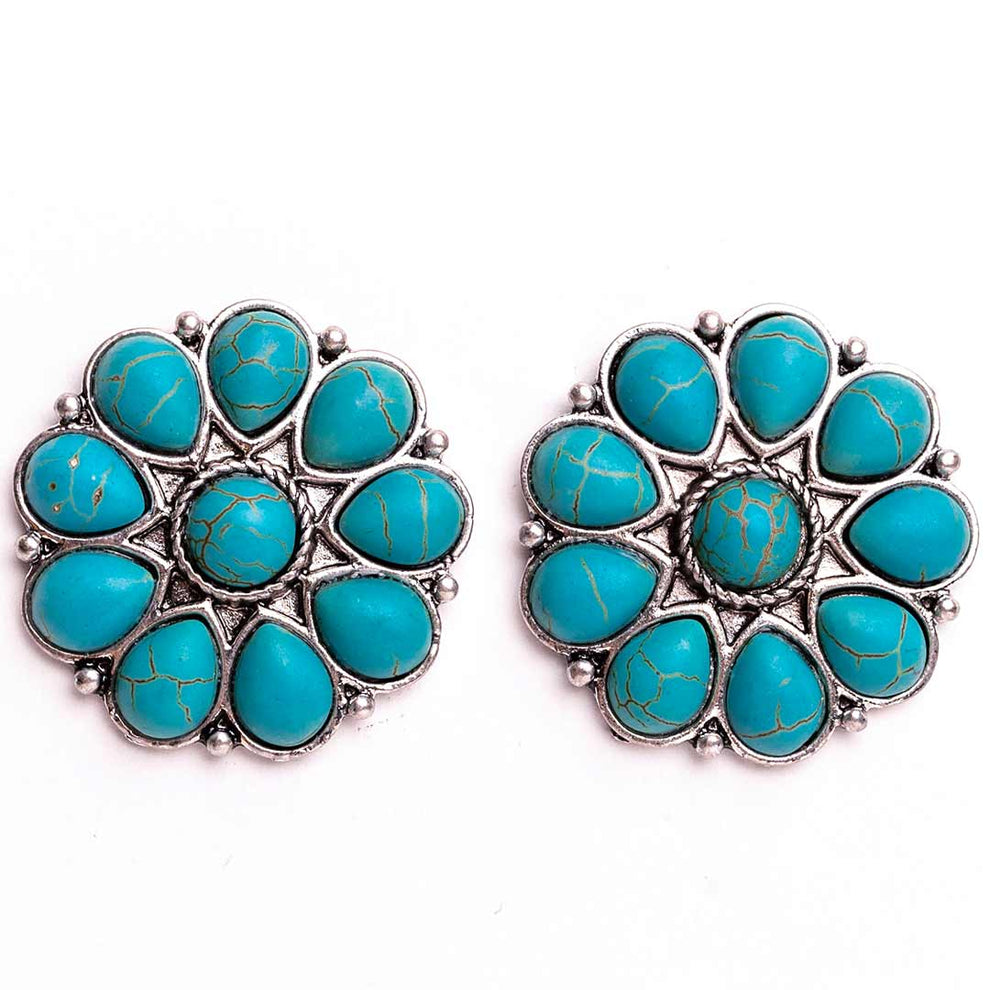 West & Co Jewelry Turquoise Blossom Earrings