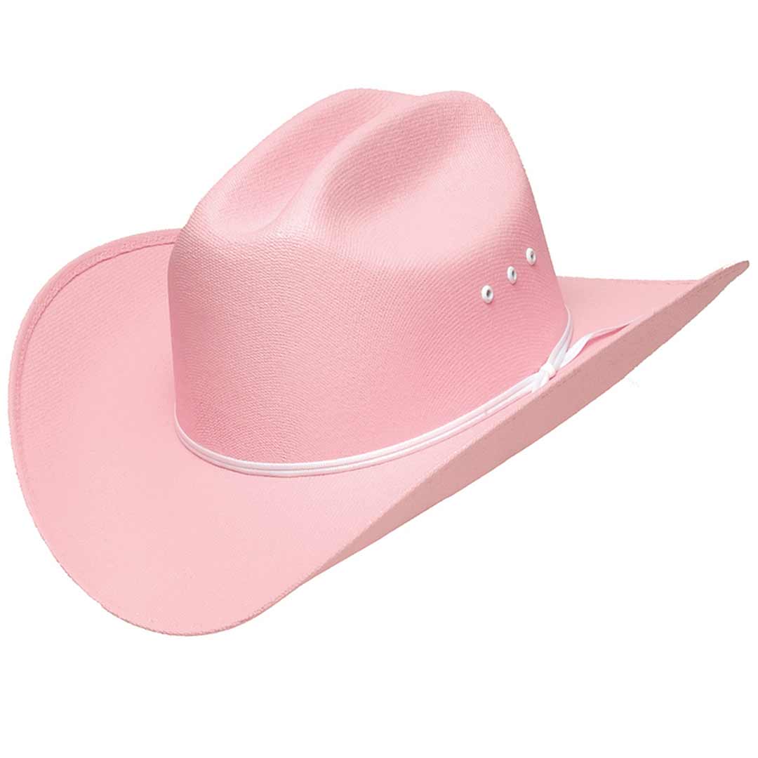Western Express Cattleman Pink Straw Cowboy Hat