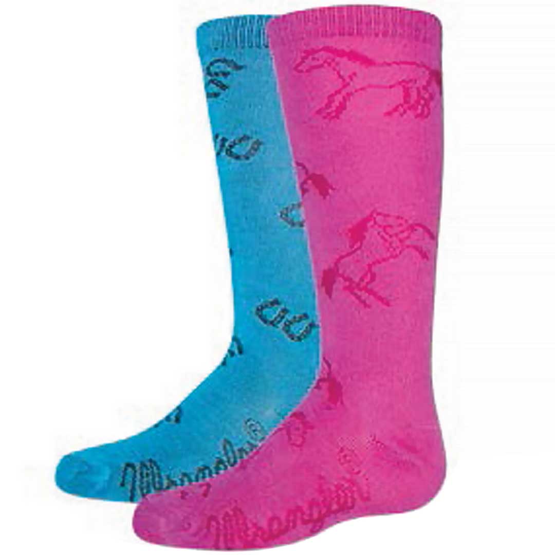 Wrangler Girl's 2 Pack Boot Socks