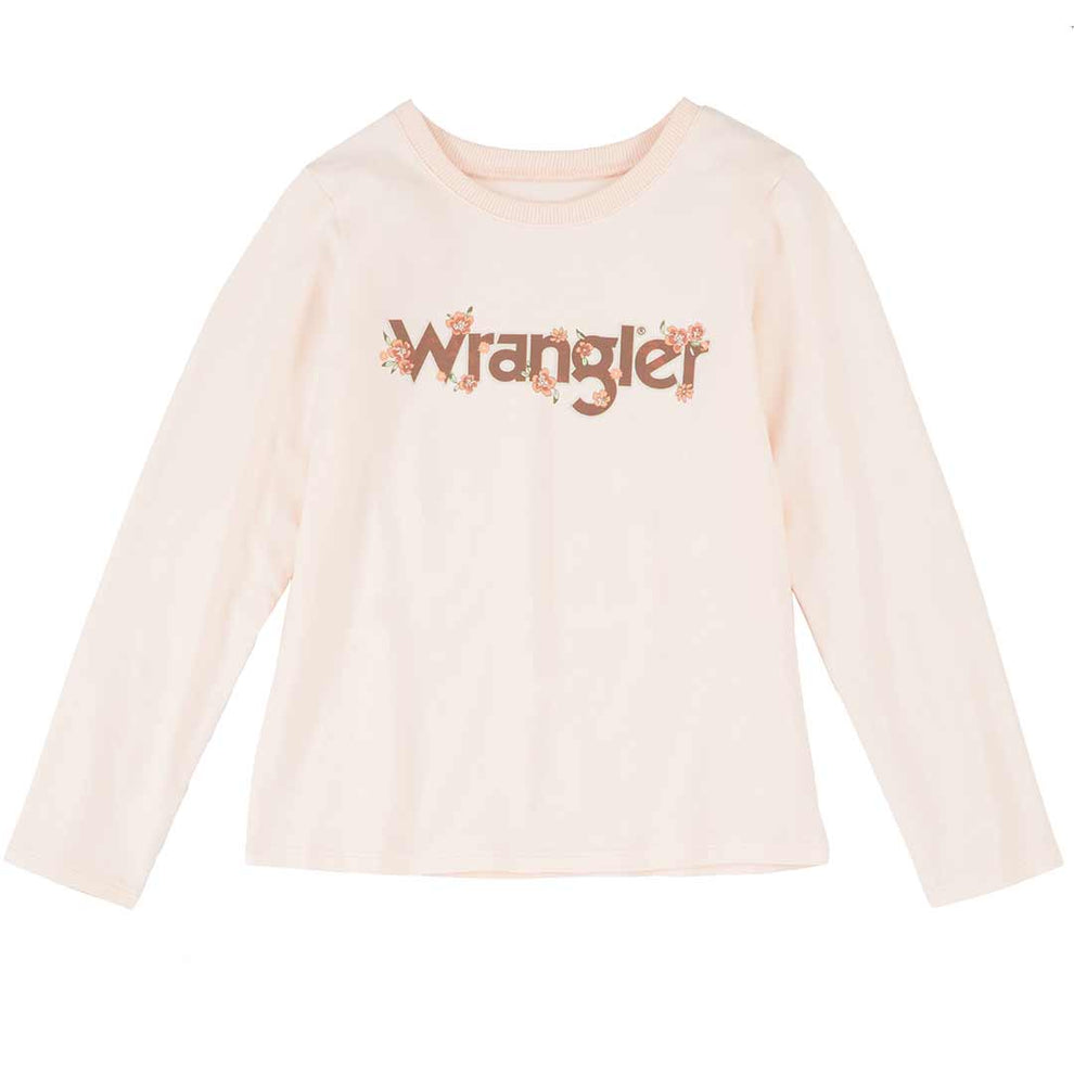 Wrangler Girls' Floral Logo Long Sleeve T-shirt
