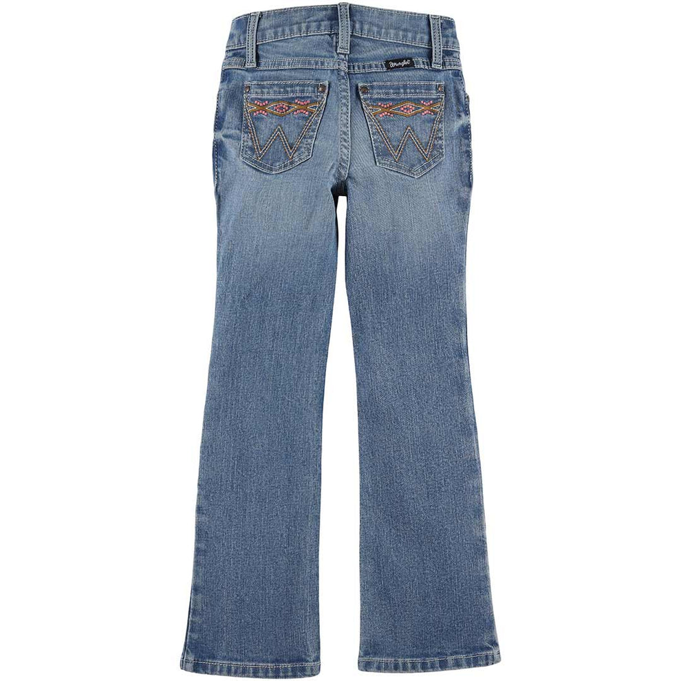 Wrangler Girls' Premium Patch Bootcut Jeans