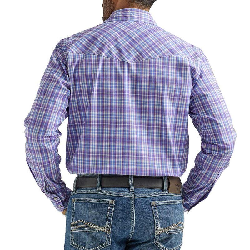 Wrangler Men's 20X Competition Advanced Comfort Plaid Snap Shirt