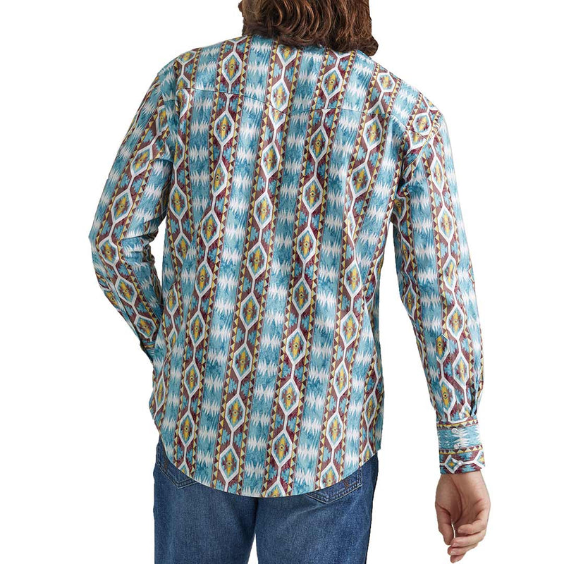 Wrangler Men's Checotah Diamond Print Snap Shirt