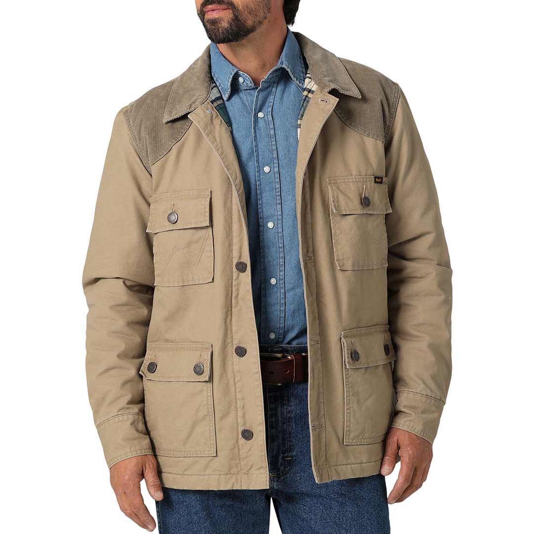 Wrangler Men's Corduroy Yoke Lined Barn Coat