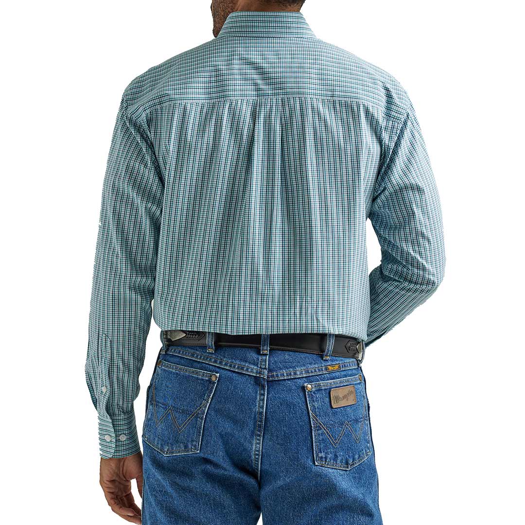 Wrangler Men's George Strait Mini Plaid Button-Down Shirt