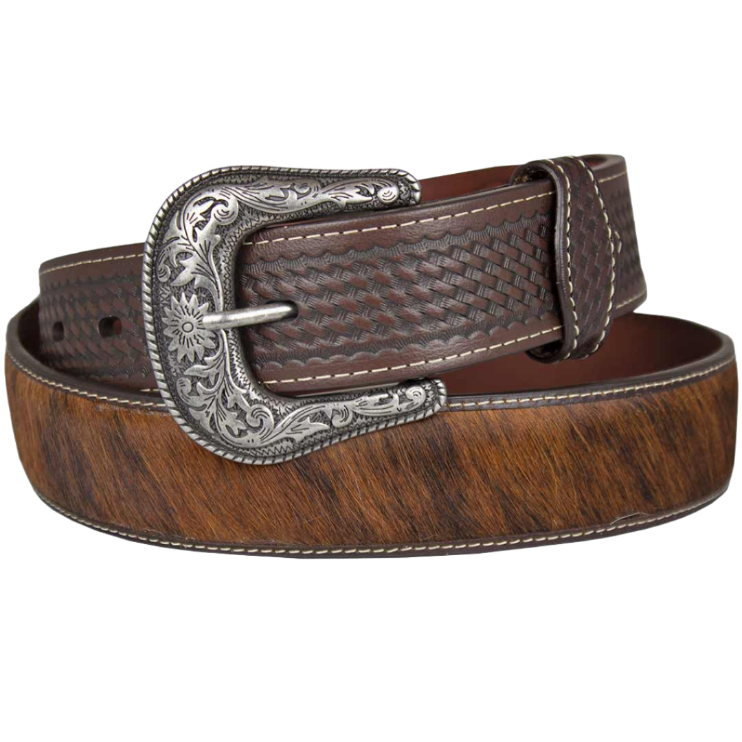Wrangler Men's HairOn Basketweave Leather Belt Lammle's Lammle's