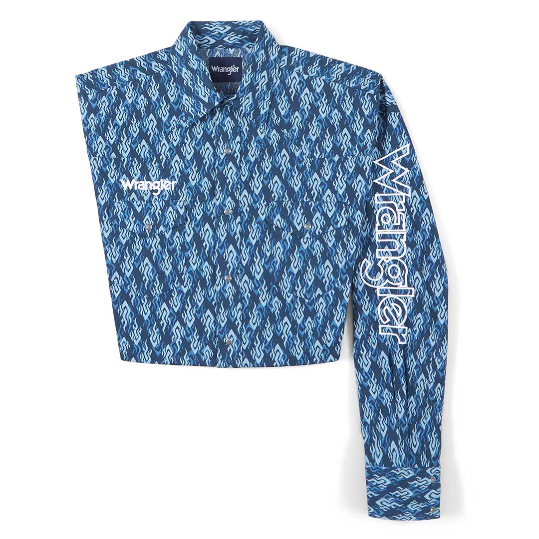 Wrangler Men's Logo Geometric Print Shirt