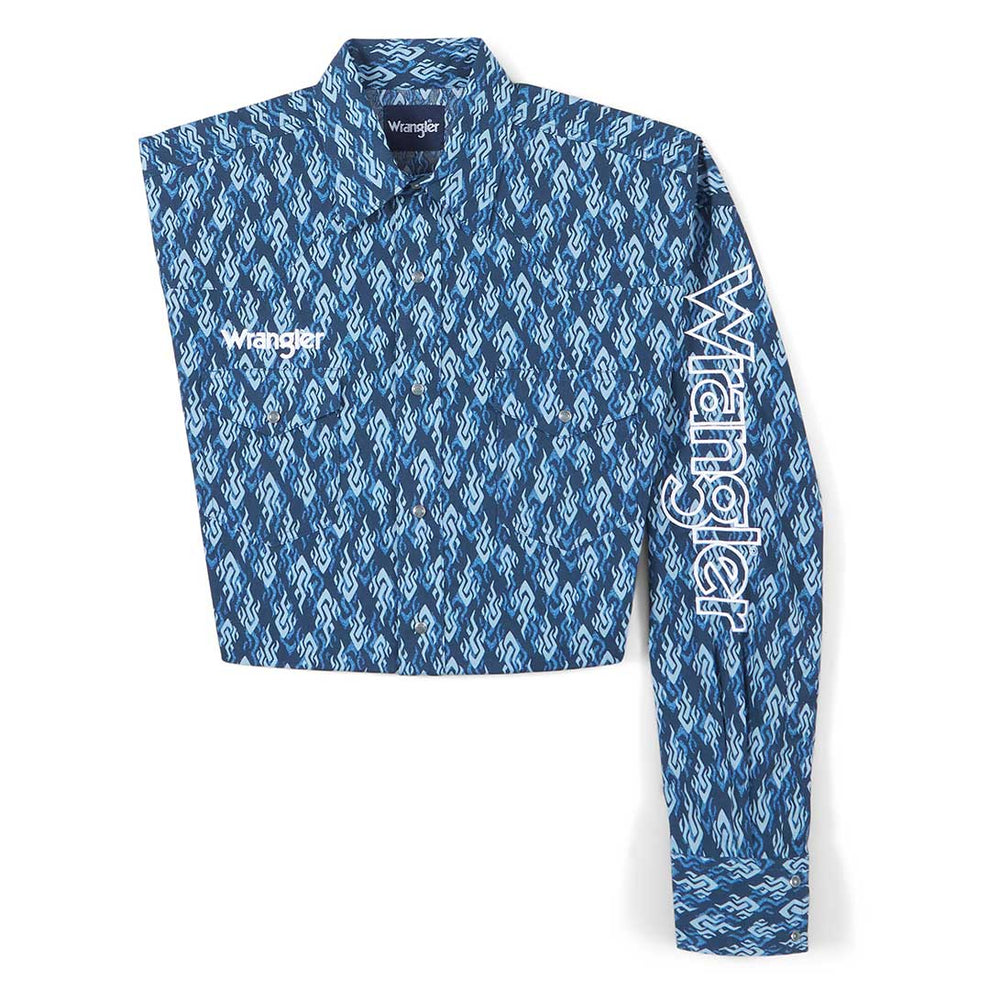 Wrangler Men's Logo Geometric Print Shirt