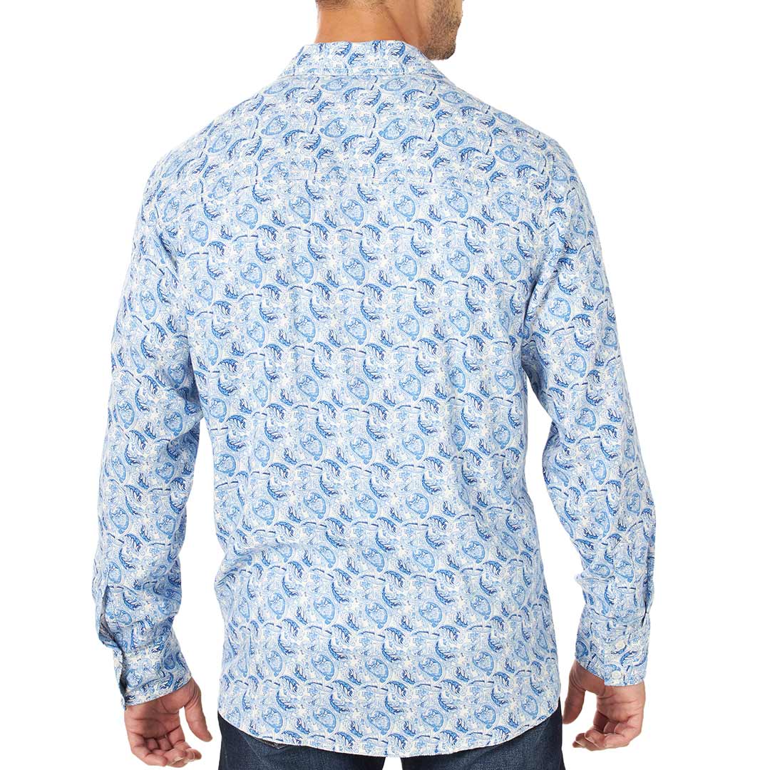 Wrangler Men's Retro Paisley Print Button-Down Shirt