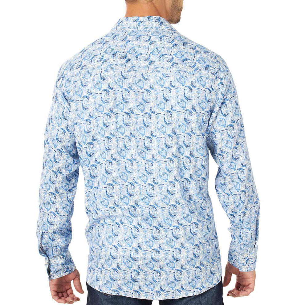 Wrangler Men's Retro Paisley Print Button-Down Shirt