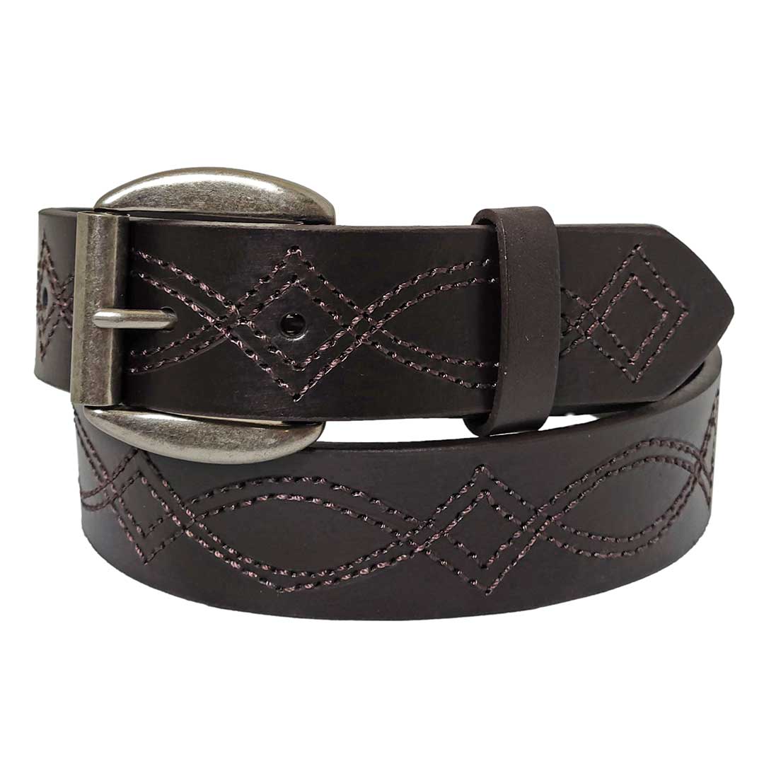 Wrangler Men's Roller Buckle Leather Belt