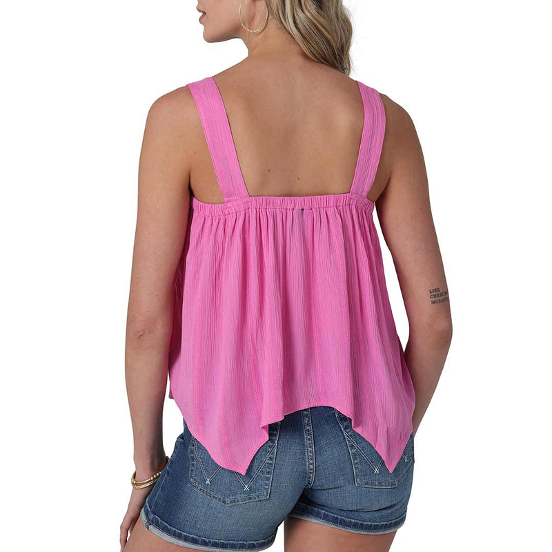 Wrangler Women's Retro Lace Handkerchief Tank Top