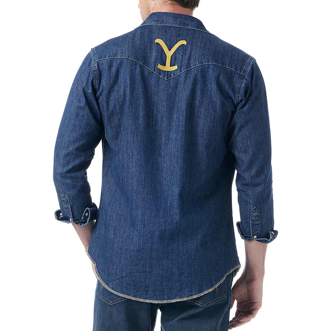 Wrangler X Yellowstone Men's Denim Snap Shirt