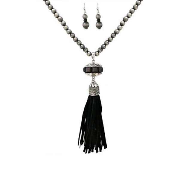 Wyo-Horse Rhinestone Tassel Jewelry Set