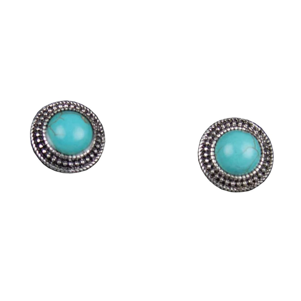 Wyo-Horse Turquoise Stud Earrings
